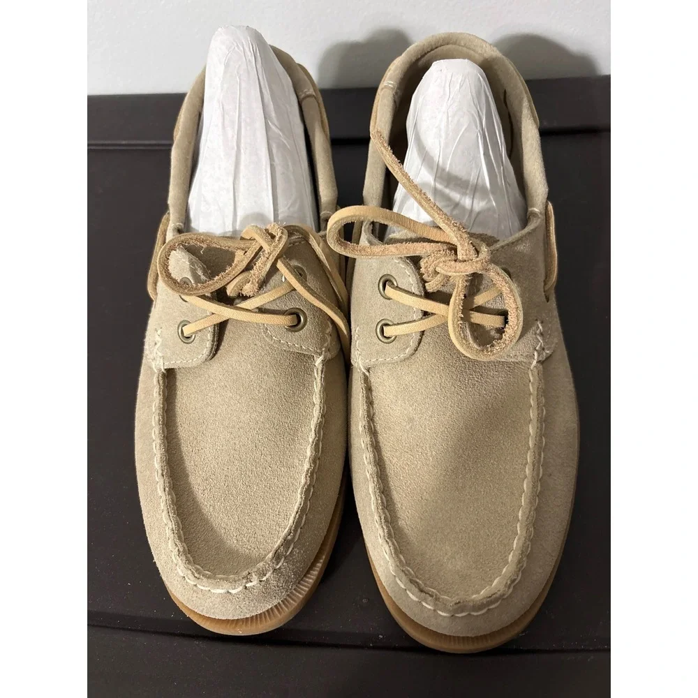 Nunn Bush NXXT Mens Sz 8 W 9.5 Tan Suede Boat Shoes Nautical Loafers Deck‎ Shoes